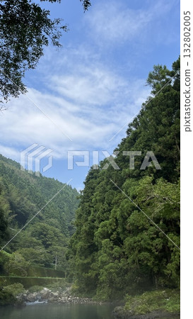 河流和藍天的景色 132802005