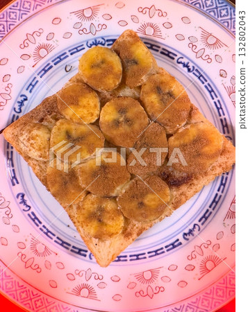 Bake your own cinnamon banana toast at home. Bake your own cinnamon banana toast at home. 132802043