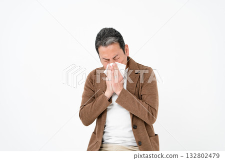Hay fever businessman allergy Hay fever businessman allergy 132802479