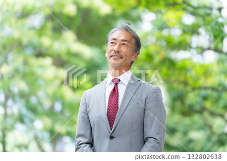 Business Senior Male Portrait Fresh Green 132802638