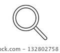 Simple search and magnifying glass icon 132802758