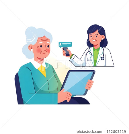 Elderly Person Remote Health Check-up 132803219