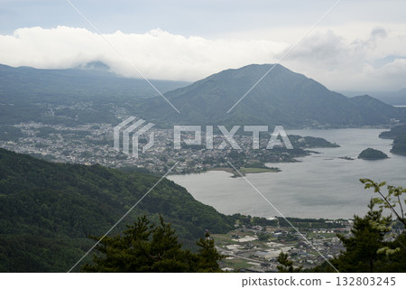 山梨縣河口湖周邊的街道 山梨縣河口湖周邊的街道 132803245