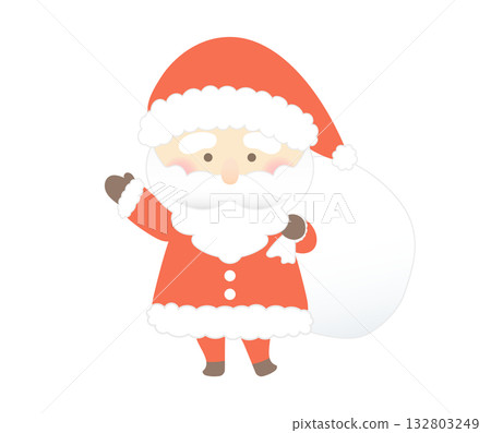 Santa Claus with a bag of presents 132803249
