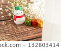 聖誕節圖片：雪人和禮物 132803414