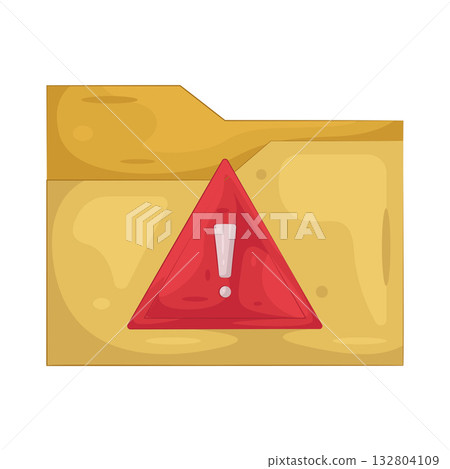 Illustration of folder error Illustration of folder error 132804109
