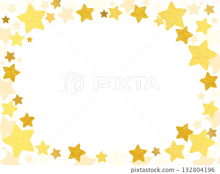 Golden star frame illustration 132804196