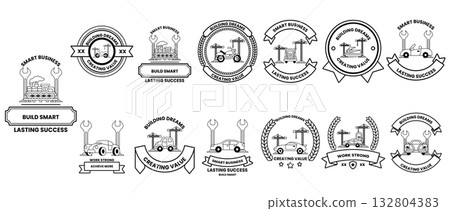 A collection of badges with the word "smart" on them A collection of badges with the word "smart" on them 132804383