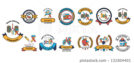 A collection of badges with the word "motivation" on them 132804401