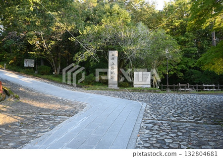 Historic Ueno Castle Site Stone Monument Ueno Park Iga City Historic Ueno Castle Site Stone Monument Ueno Park Iga City 132804681