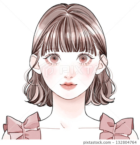 臉型：可愛型 - 齊瀏海 132804764