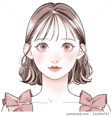 臉型:可愛型 - 淺瀏海 臉型:可愛型 - 淺瀏海 132804767