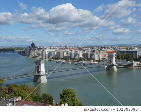 多瑙河和布達佩斯城市景觀 132805390