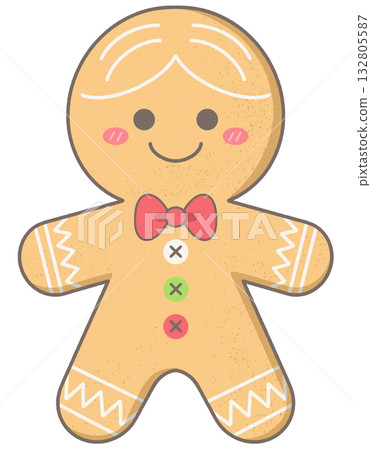 Cute Christmas Character gingerbread Man delight Cute Christmas Character gingerbread Man delight 132805587