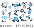 [Onomatopoeia] A set of icons and sound effects related to business success and achievements (onomatopoeia) 132805633