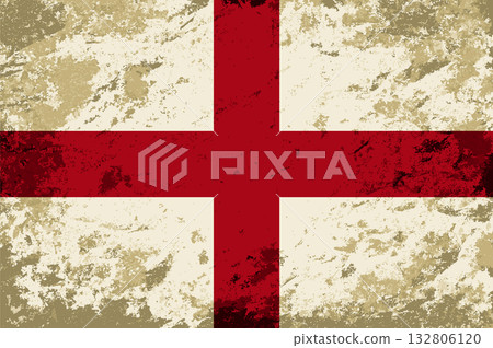 English flag brush stroke grunge style background. Vector illustration. 132806120