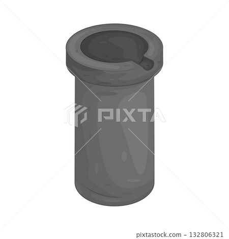 Illustration of jewelry crucible 132806321