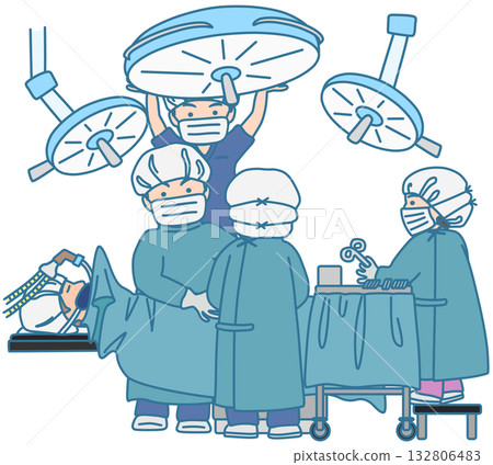 Medical staff under surgery 132806483
