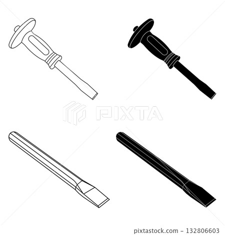 concrete chisel icon design concrete chisel icon design 132806603