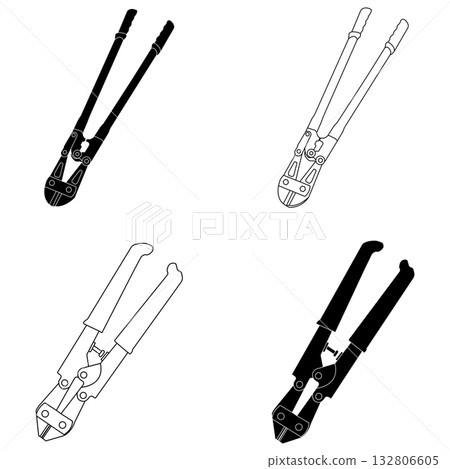 Wire and iron cutters icon design Wire and iron cutters icon design 132806605