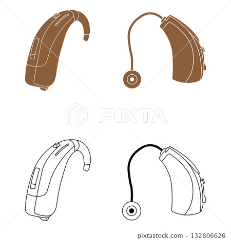 Hearing aids icon design 132806626
