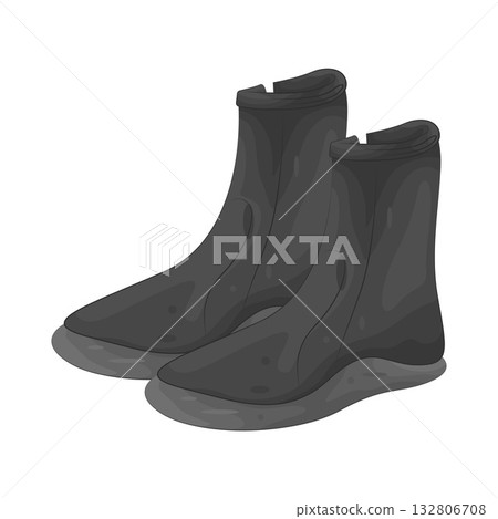 Illustration of diving boots Illustration of diving boots 132806708