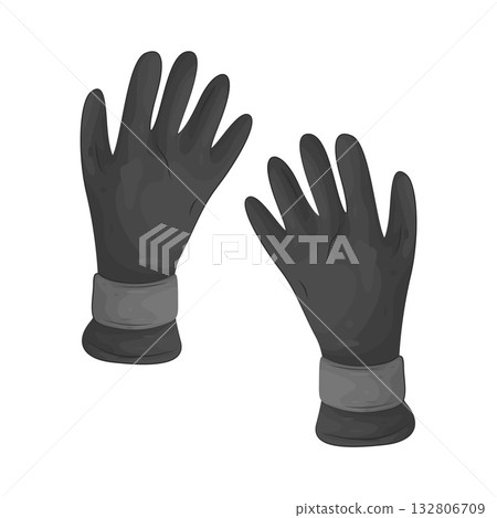 Illustration of diving gloves 132806709