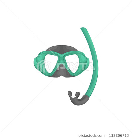 Illustration of diving mask 132806713