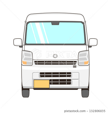 白色輕型貨車向量圖 132806835