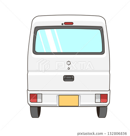 白色輕型貨車向量圖 白色輕型貨車向量圖 132806836