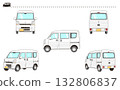 白色輕型貨車向量插圖集 132806837