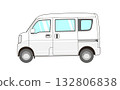 白色輕型貨車向量圖 132806838