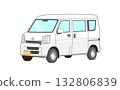 白色輕型貨車向量圖 132806839
