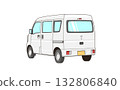 白色輕型貨車向量圖 132806840