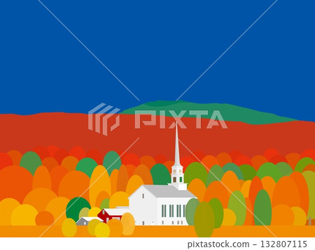 Stowe, Vermont, Autumn Foliage Stowe, Vermont, Autumn Foliage 132807115