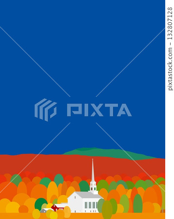 Stowe, Vermont, Autumn Foliage 132807128