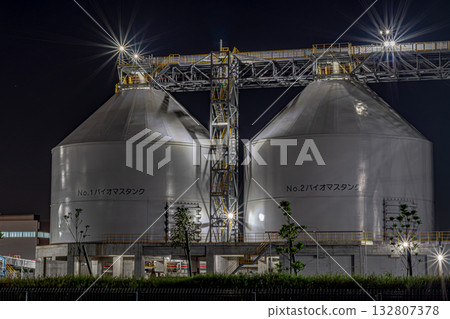 生質發電廠夜景 132807378