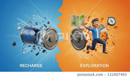 Recharge, explore, recharge and embark on an adventure 132807465