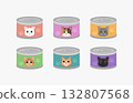 cat food packages and canned cat food 132807568