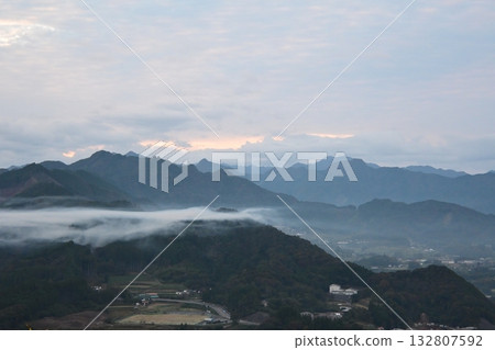 Takachiho Basin in late autumn: View from Kunimigaoka Takachiho Basin in late autumn: View from Kunimigaoka 132807592