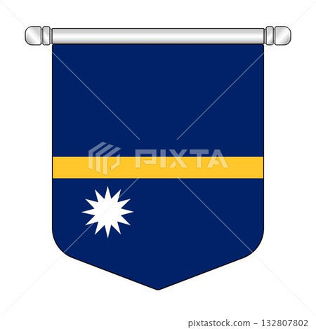 Equatorial Nauru National Banner Symbol Hanging 132807802