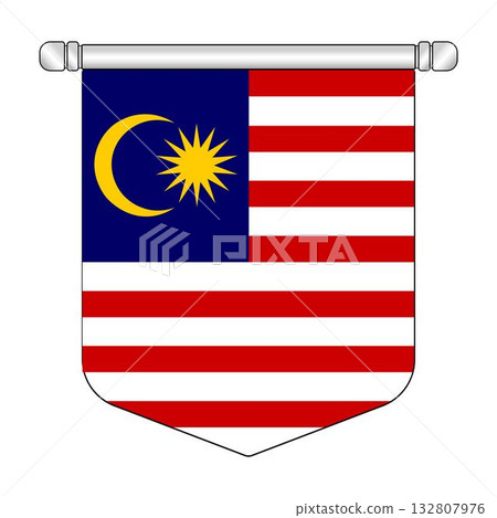 Equatorial Malaysia National Banner Symbol Hanging Equatorial Malaysia National Banner Symbol Hanging 132807976
