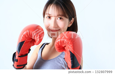 Image of a female boxer Image of a female boxer 132807999