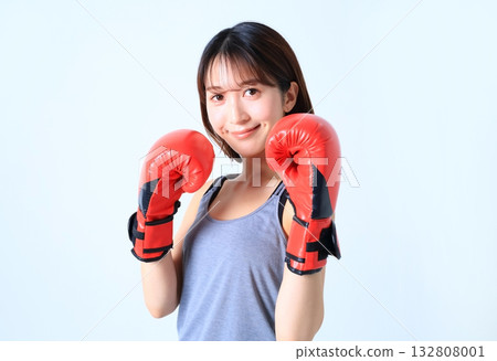 女拳擊手的形象 132808001