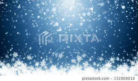 Sparkling background with falling snowflakes 132808018