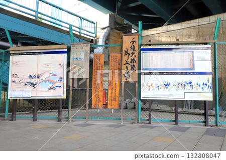 A rest area at the foot of Senju Ohashi Bridge 132808047