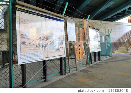 A rest area at the foot of Senju Ohashi Bridge 132808048