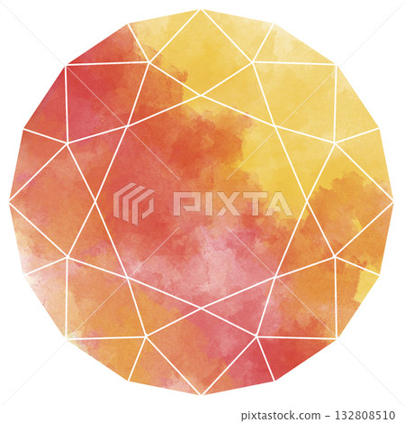 Dark yellow and red zircon cut watercolor material Dark yellow and red zircon cut watercolor material 132808510