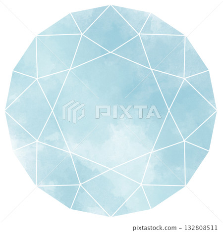 Transparent light blue zircon cut watercolor material Transparent light blue zircon cut watercolor material 132808511