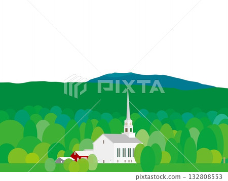 佛蒙特州斯托鎮的夏日景色 132808553